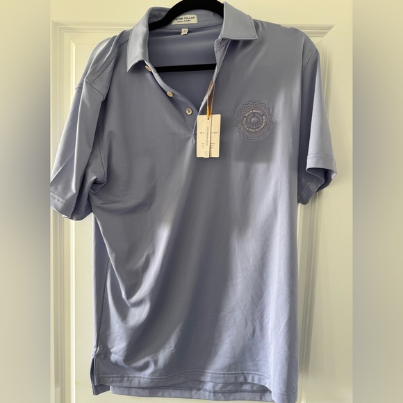 Peter Millar Light Blue Polo Shirt - Picture 1 of 3